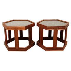 Pair Of Brown-Saltman Side Tables