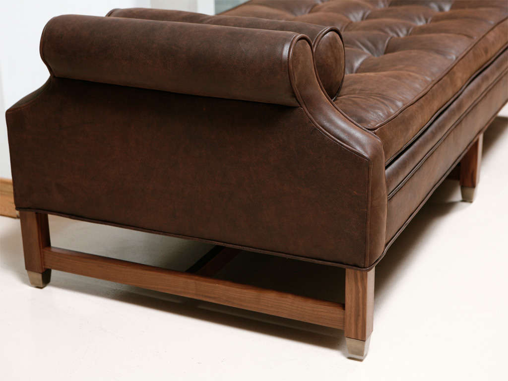 Leather Double-Arm Day Bed 1