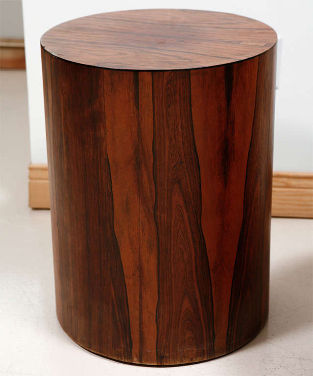 Mid-20th Century Milo Baughman Rosewood Drum Side Table