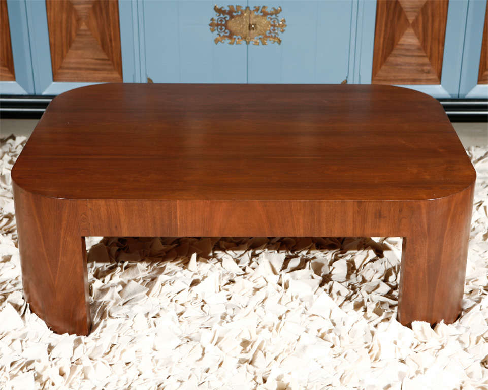 Walnut Racetrack Coffee Table