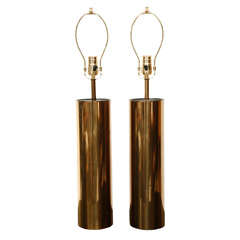 Pair of Laurel Brass Lamps