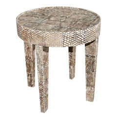 Vintage Fish Skin Occasional or Side Table
