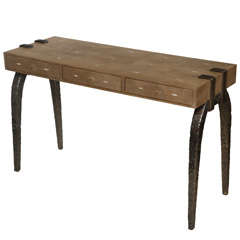 Shagreen Desk with Bronze Legs 6