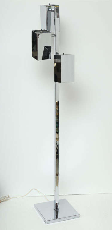 Chrome floor lamp by Koch & Lowy, C 1960.