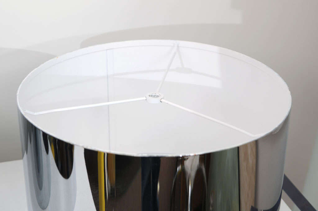 Pair of Chrome Lamp Shades at 1stDibs | chrome lampshade, chrome table ...