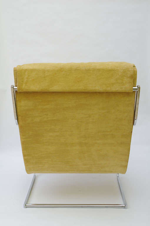 Exceptional Milo Baughman Style Cantilever Lounge Chairs In Good Condition In Miami, FL