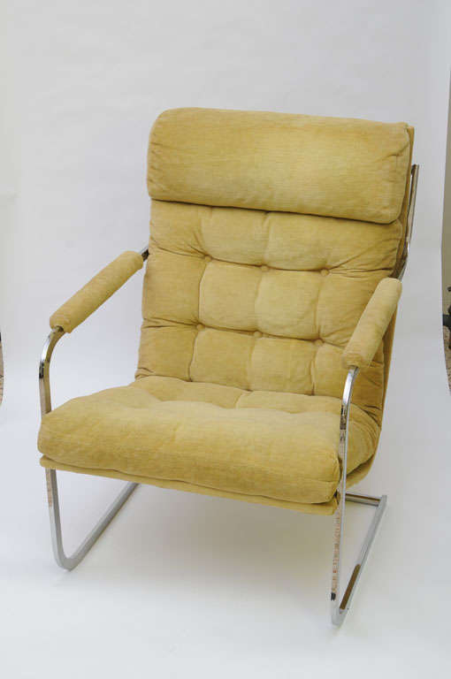 Exceptional Milo Baughman Style Cantilever Lounge Chairs 2