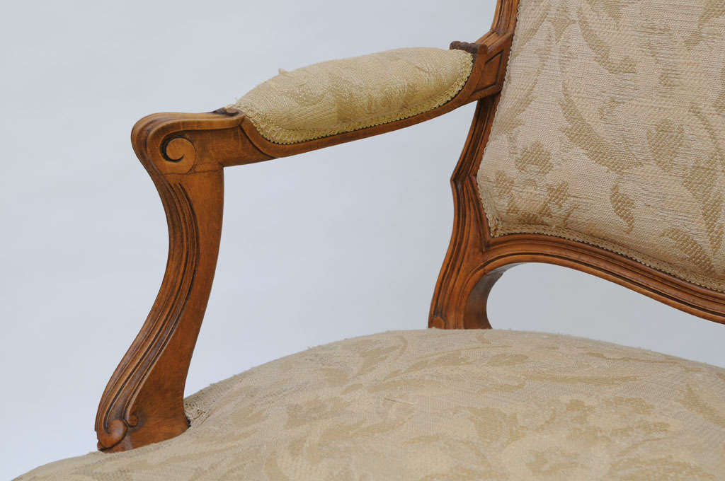 Upholstery Fine Pair of Saridis Louis XV Fauteuils a La Reine