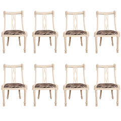 A Set of Eight Roped Dining Chairs