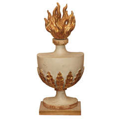 French Architectural Element Flaming Urn 12