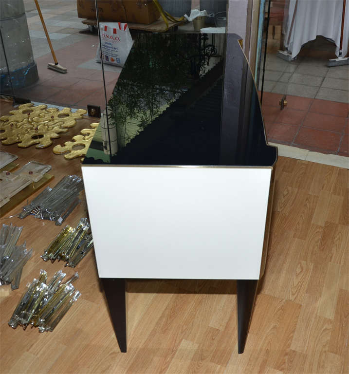 Late 20th Century One commode all in mirror, with two drawers.