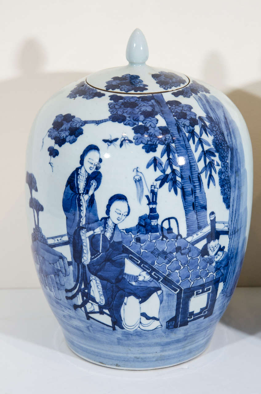 Covered Porcelain Ginger Jars at 1stdibs