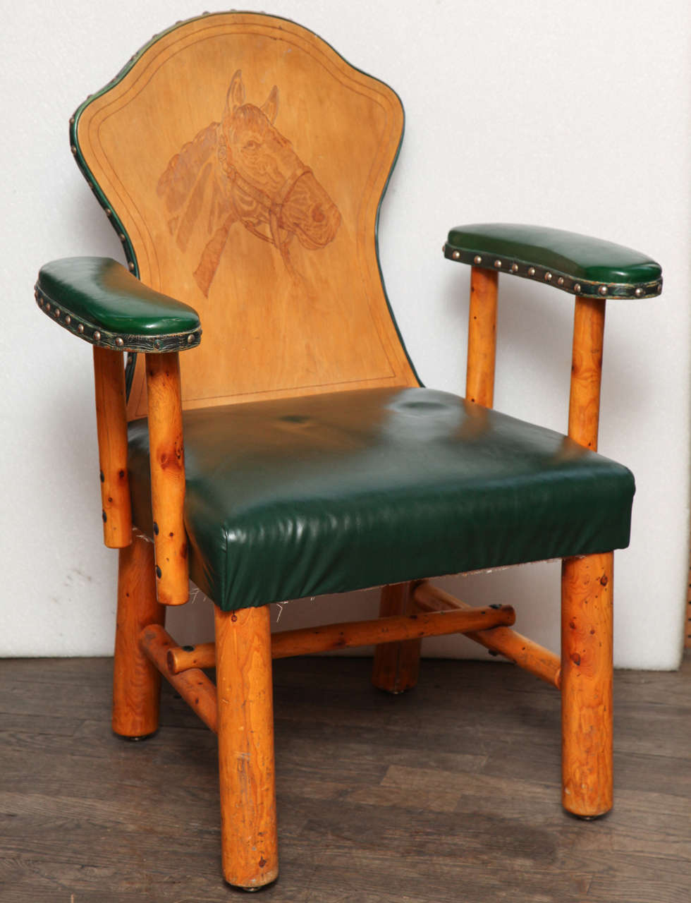 In the style of Western Furniture Designer, Thomas Molesworth, who’s Shoshone Furniture Company (Cody, Wyoming) combined the craftsmanship of the Arts & Crafts movement with the character of the American West and launched the cowboy style which