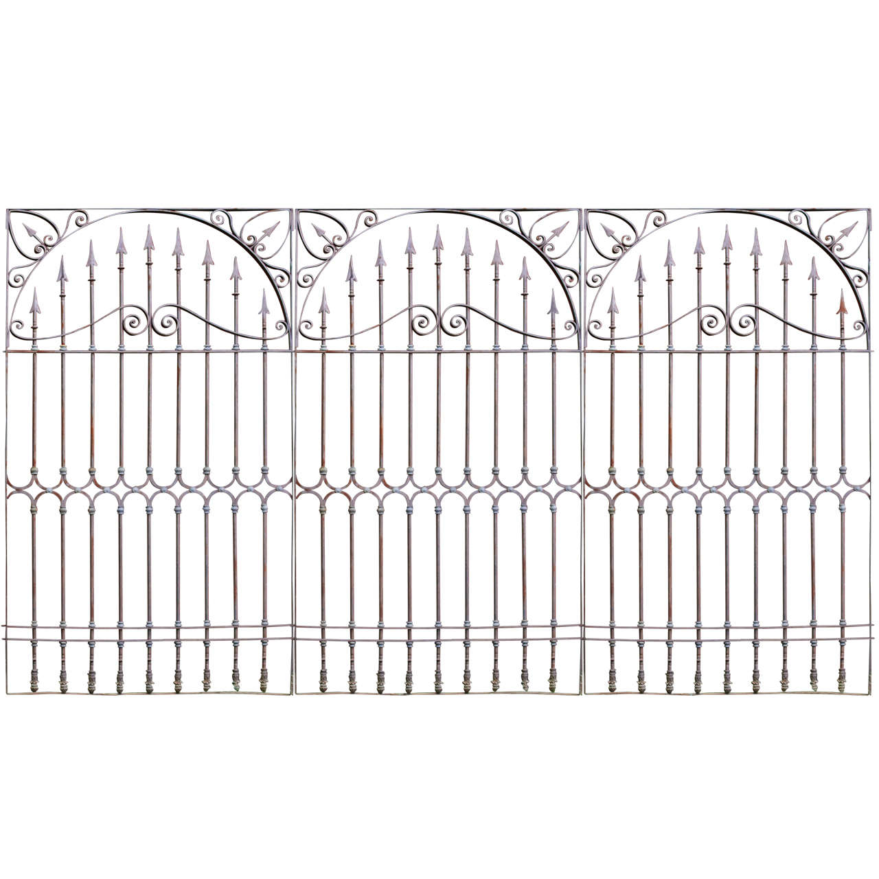 19th Century Chilean Iron Gates, Set of Three For Sale