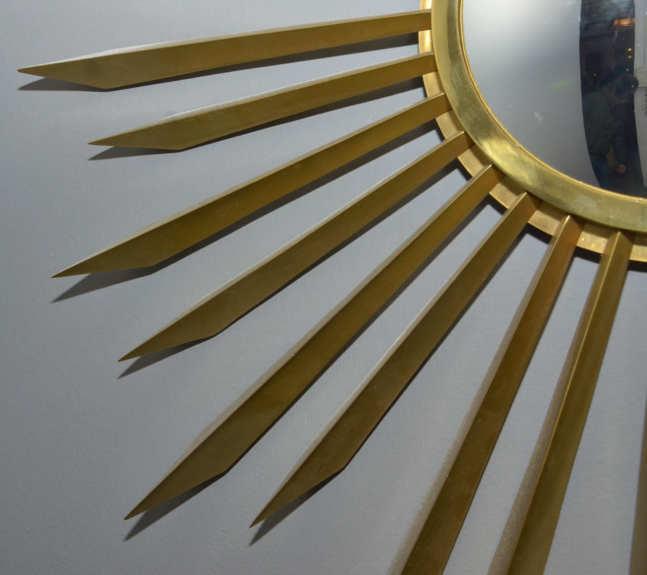 1960's Bronze Sunburst Mirror For Sale 3