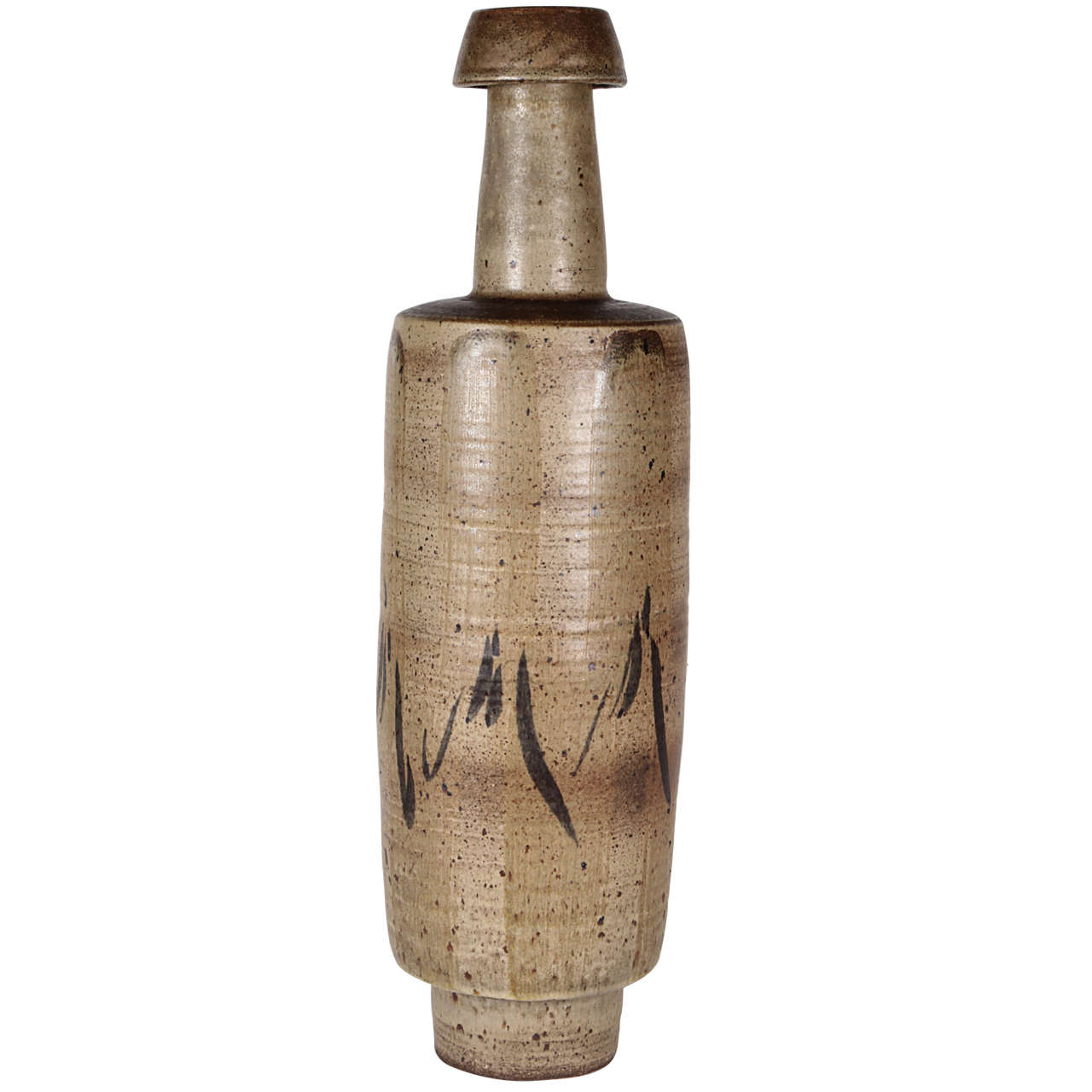 Robert Schellin American Studio Pottery Hand Thrown Floor Vase 1958 For Sale