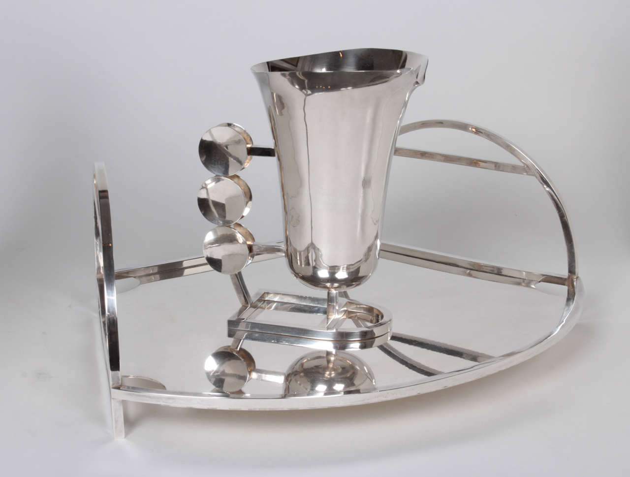 Mid-Century Modern William Frederick Chicago Sterling Cocktail Drinks Set, circa 1945-1950 For Sale
