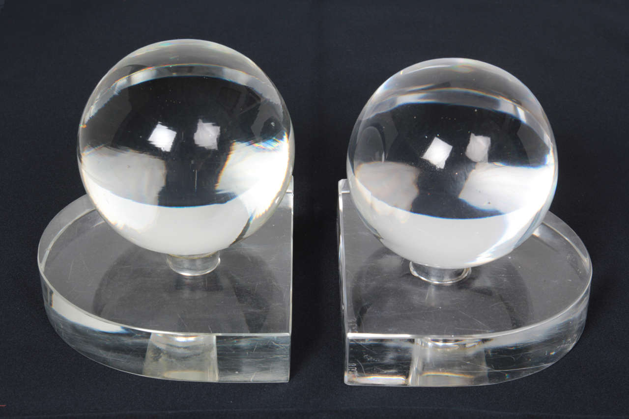 Walter Dorwin Teague for Steuben Rare Art Deco Crystal Bookends c.1935