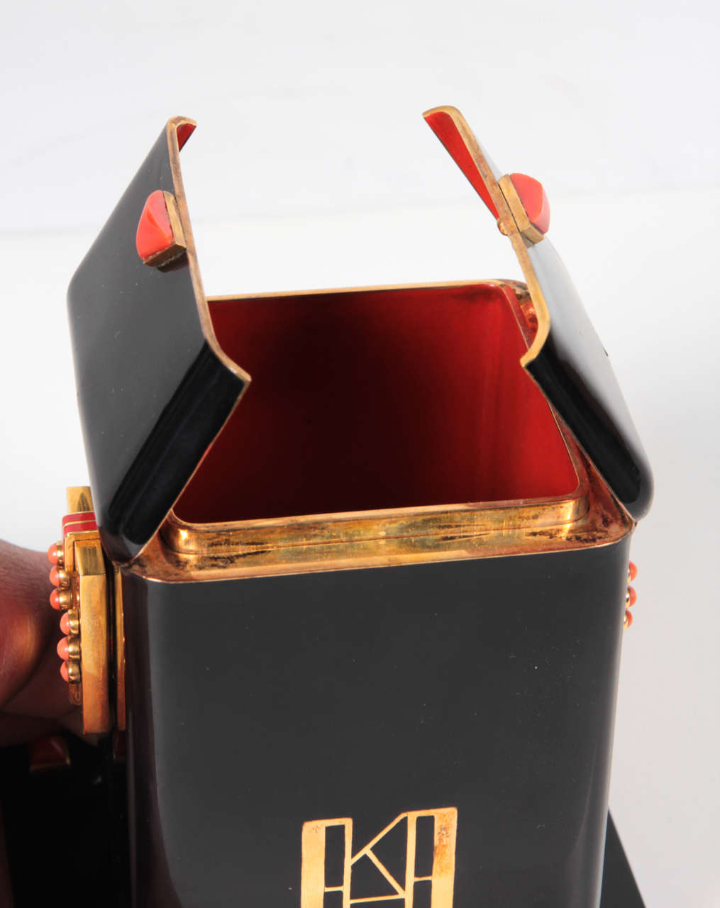 Maison Ostertag Important French Art Deco Jewel Mounted Covered Box  c.1925 For Sale 1