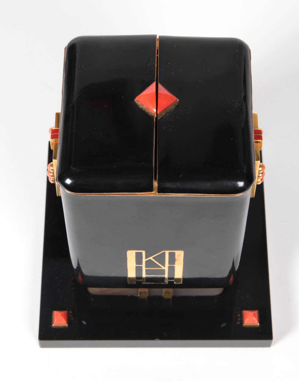 Maison Ostertag Important French Art Deco Jewel Mounted Covered Box  c.1925 For Sale 3