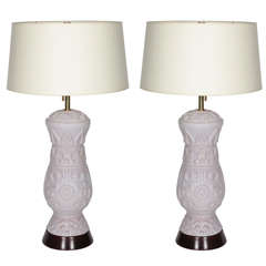 Pair of Italian Grey Terra Cotta Table Lamps