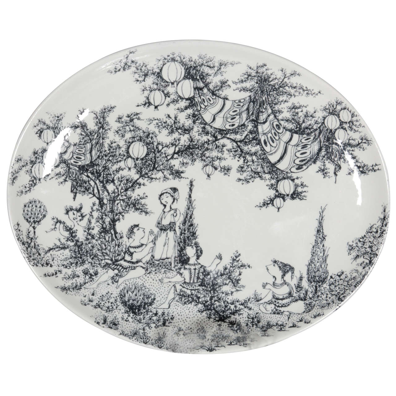 A Mid Summer Nights Dream Platter by Bjorn Wiinblad For Sale
