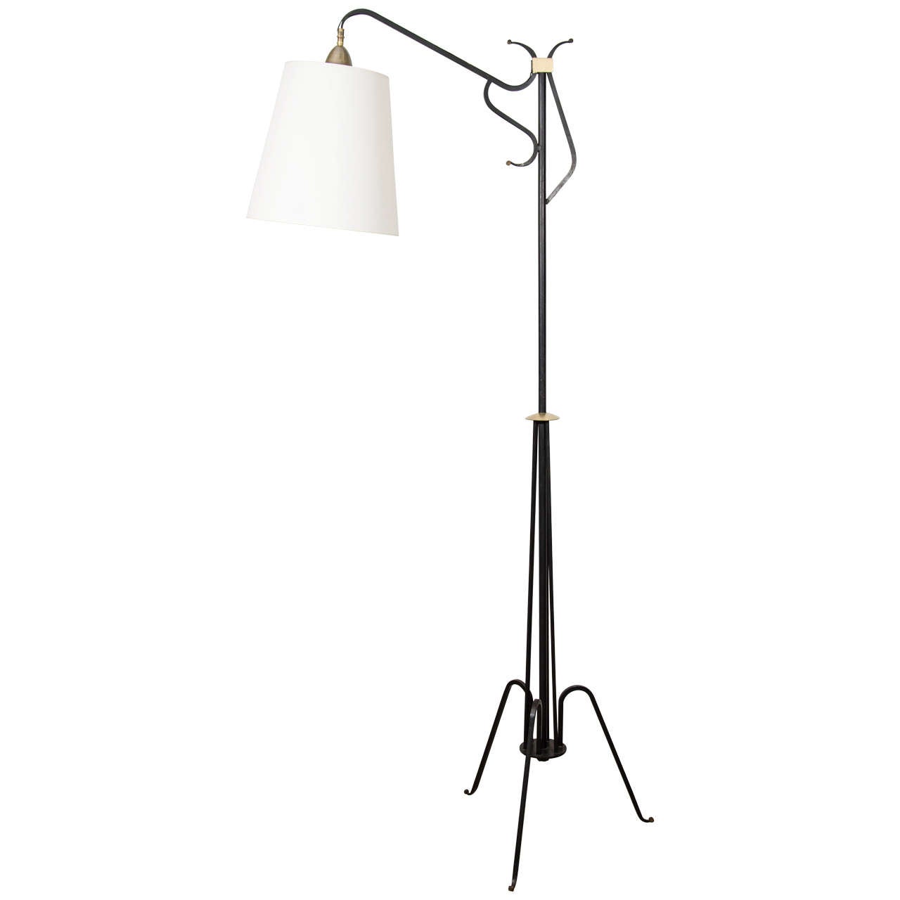 Iron and Brass Reading Lamp