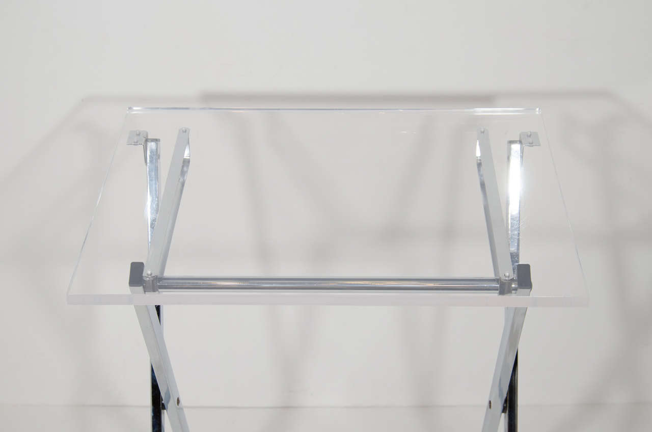 lucite tray table
