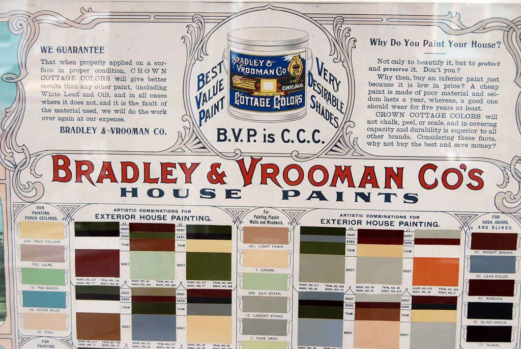 Lithograph Early 20th Century House Paint  