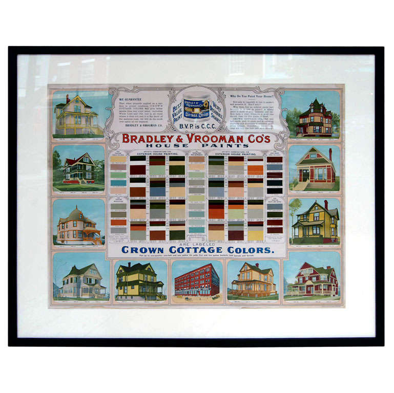 Early 20th Century House Paint  "Sample Chart"