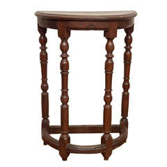 Antique Charming Small Demilune Table