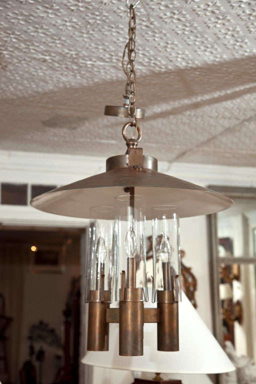 Modernist Three Light Hanging Fixture