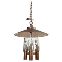 Modernist Three Light Hanging Fixture