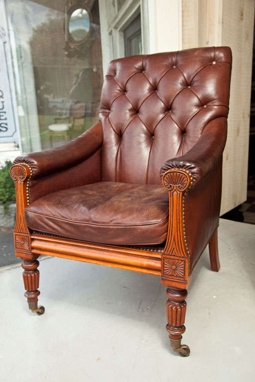Leather Library Chair