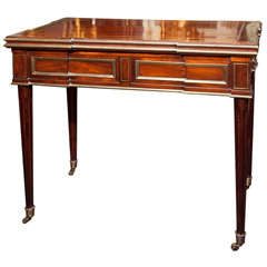Period Louis XVI Brass Mounted Mahogany Card Table