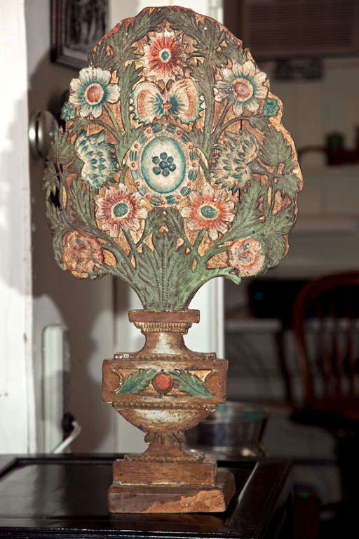 Painted Tole  Fire Screen