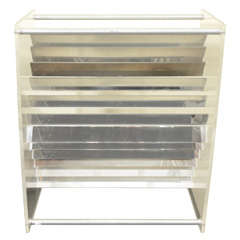 Sculpture, Mirrored Slats Lucite sides