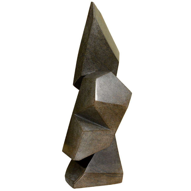 Polished Stone Sculpture, Ca. 1960's 26" Tall at 1stdibs