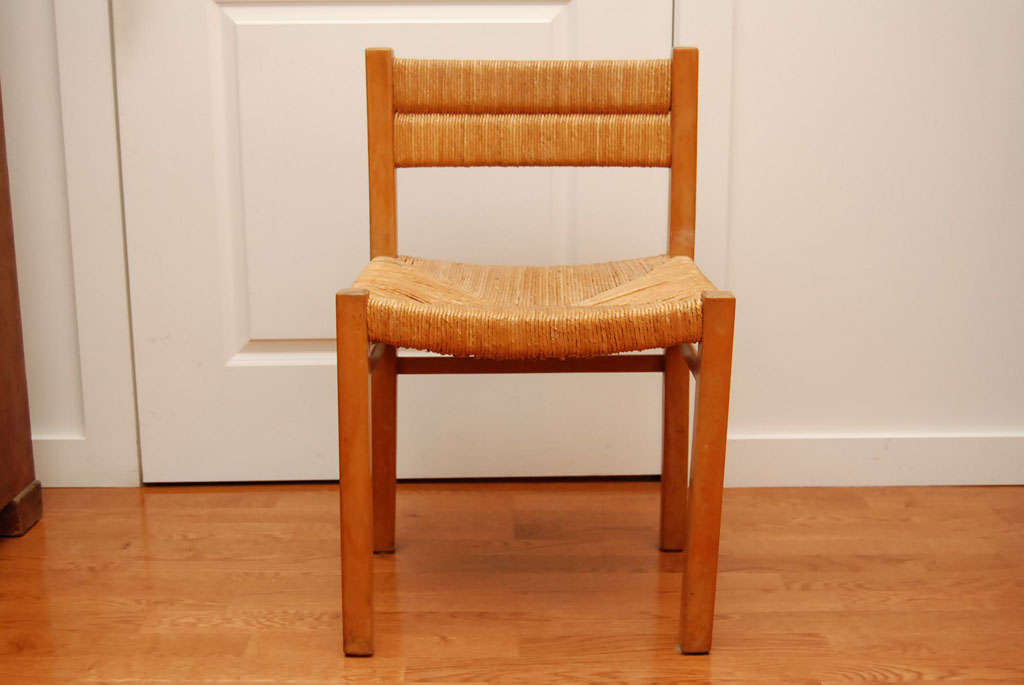French Dining Chair with Rush Seat