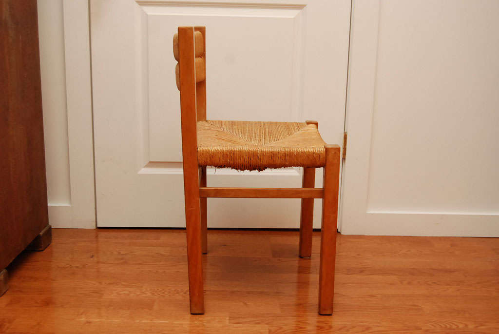 Dining Chair with Rush Seat In Good Condition In Hudson, NY