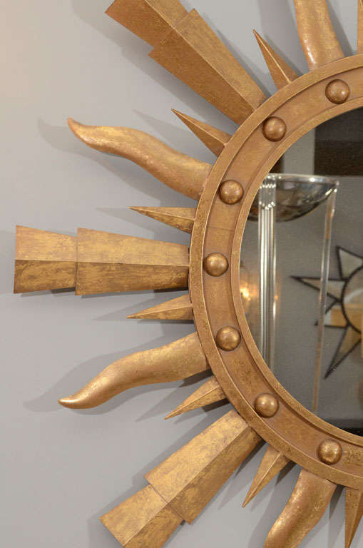 A Gilt Metal Sunburst Mirror 1