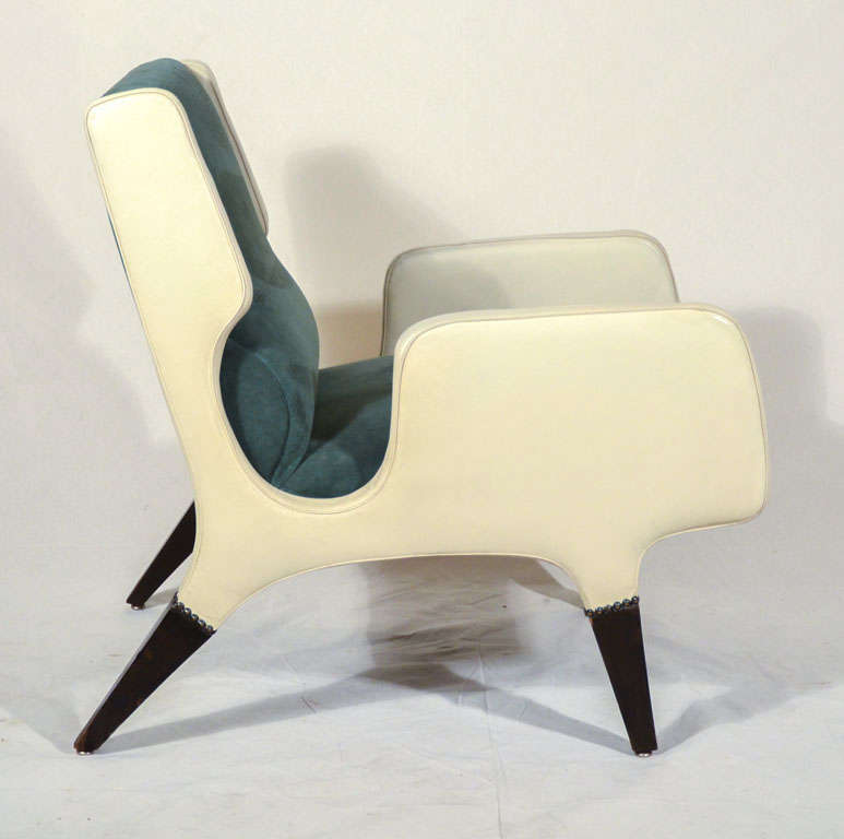 Pair of armchairs from the original furniture of the Hotel Parco Dei Principi in Rome,  n. 