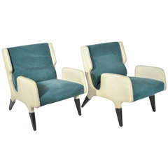 Pair of Gio Ponti Armchairs "866" By Cassina