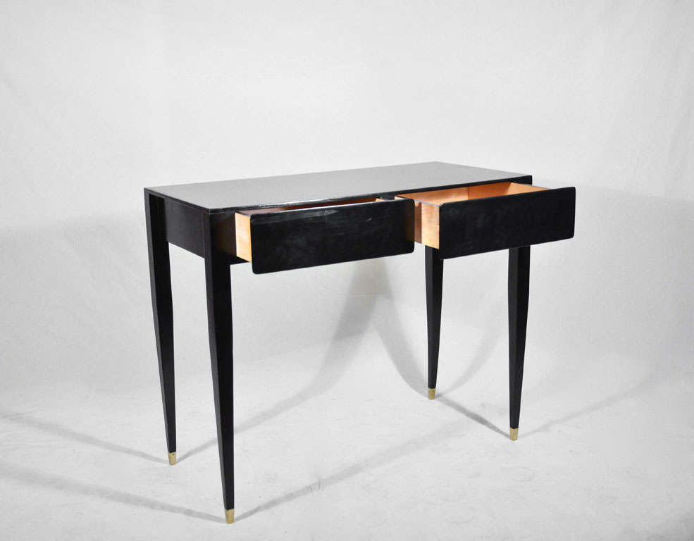 Italian Pair Gio Ponti  Black Lacquared Toilettes