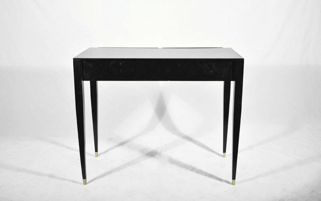 Brass Pair Gio Ponti  Black Lacquared Toilettes