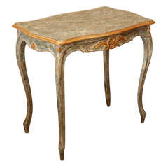 French painted and gilt wood table