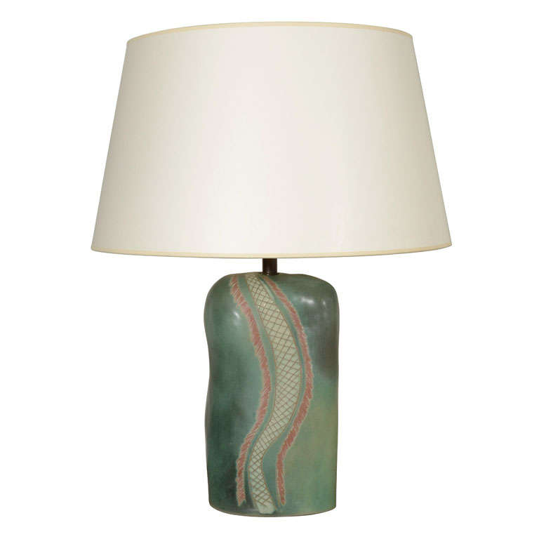 A C & G American Ceramic Table Lamp Base For Sale