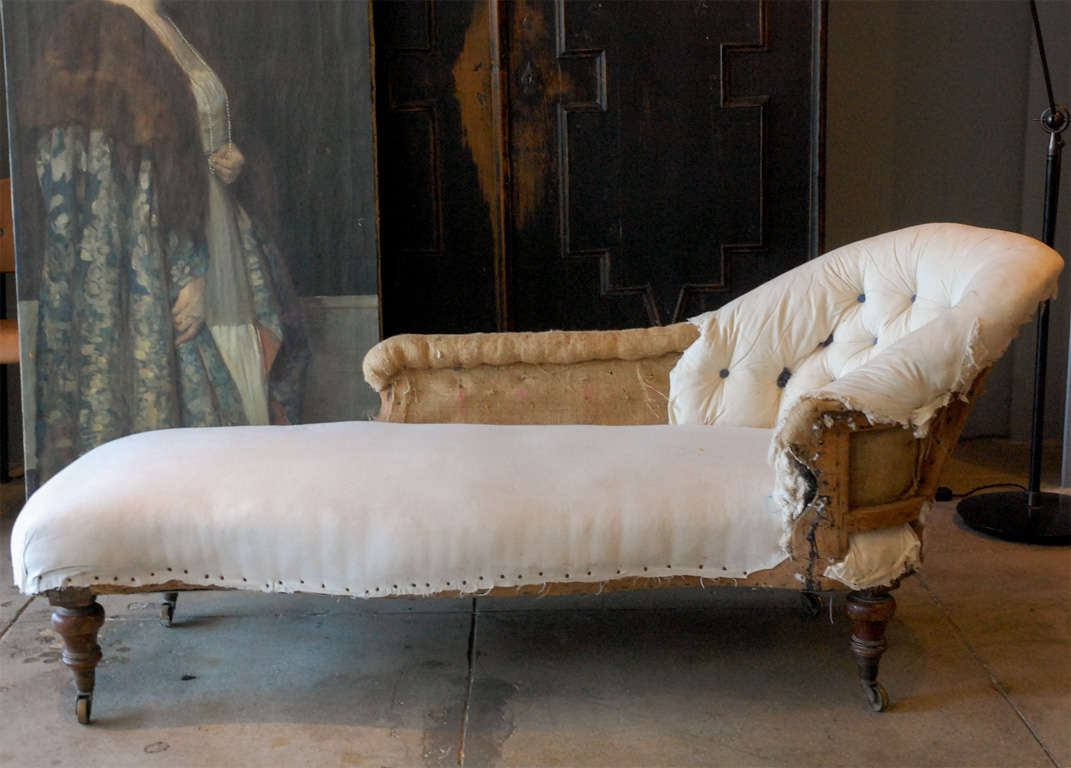 18th Century and Earlier French Chaise Lounge , Late 18th C.