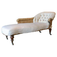 Antique French Chaise Lounge , Late 18th C.