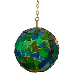 Glass Mosaic Ball Pendant